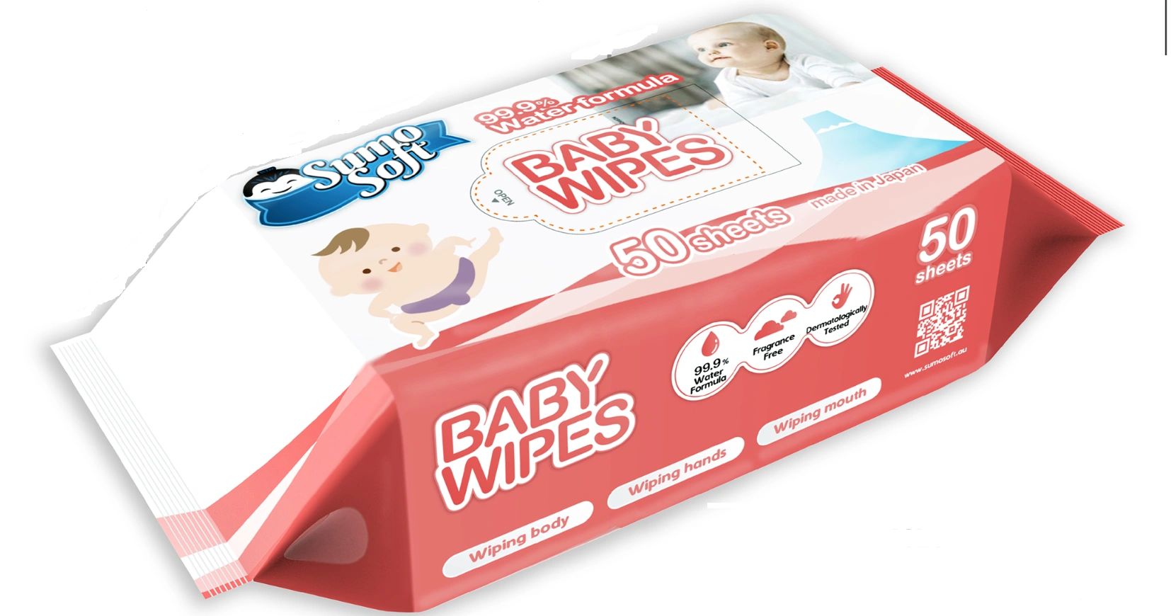 Sumo Soft baby wipes packaging
